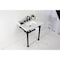 Kingston Brass 30 Carrara Marble Console Sink with Stainless Steel Legs, Marble WhiteMatte Black LMS30MSQ0 - alternate 4